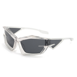 Vision Y2K Glasses | Silver Gray