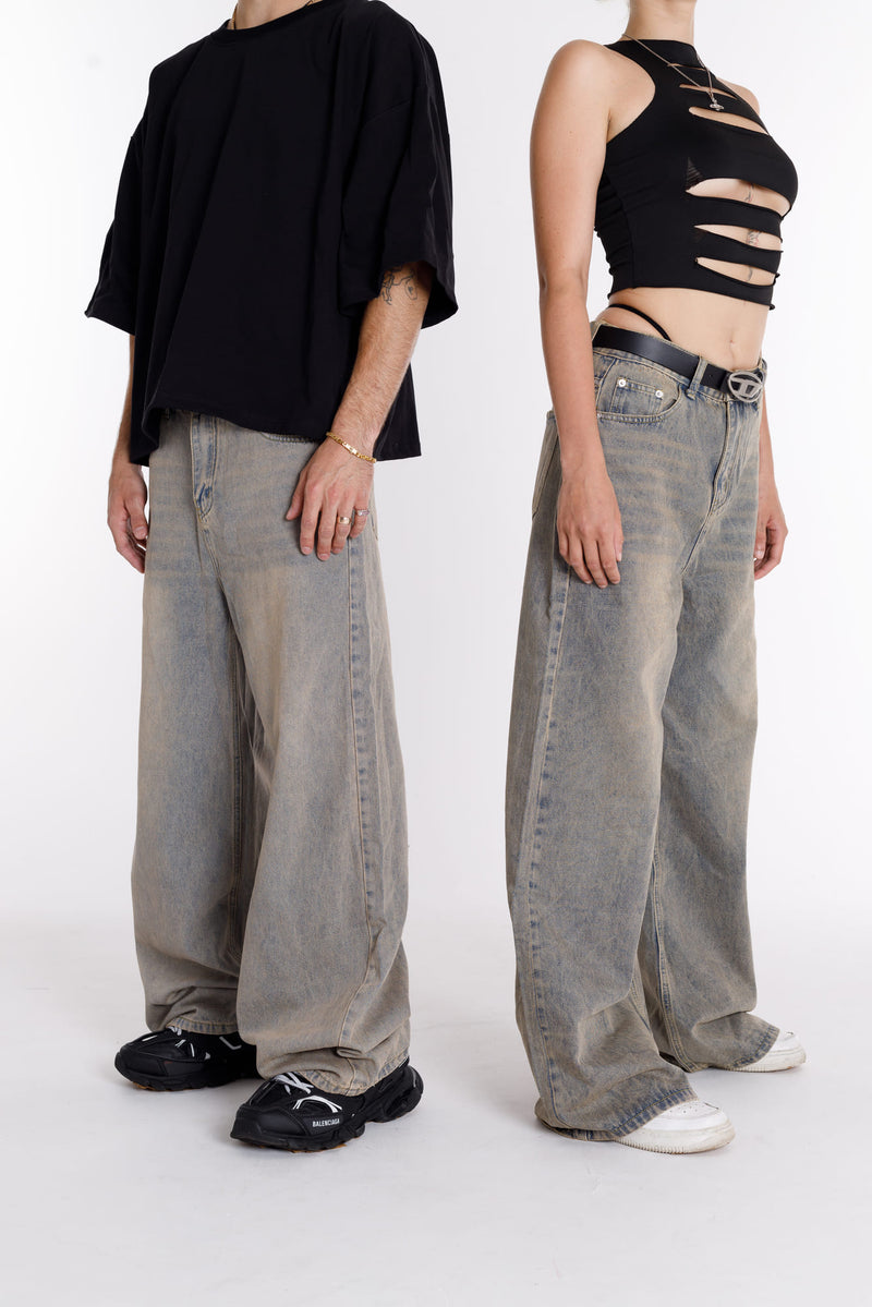 Jeans rouillés baggy