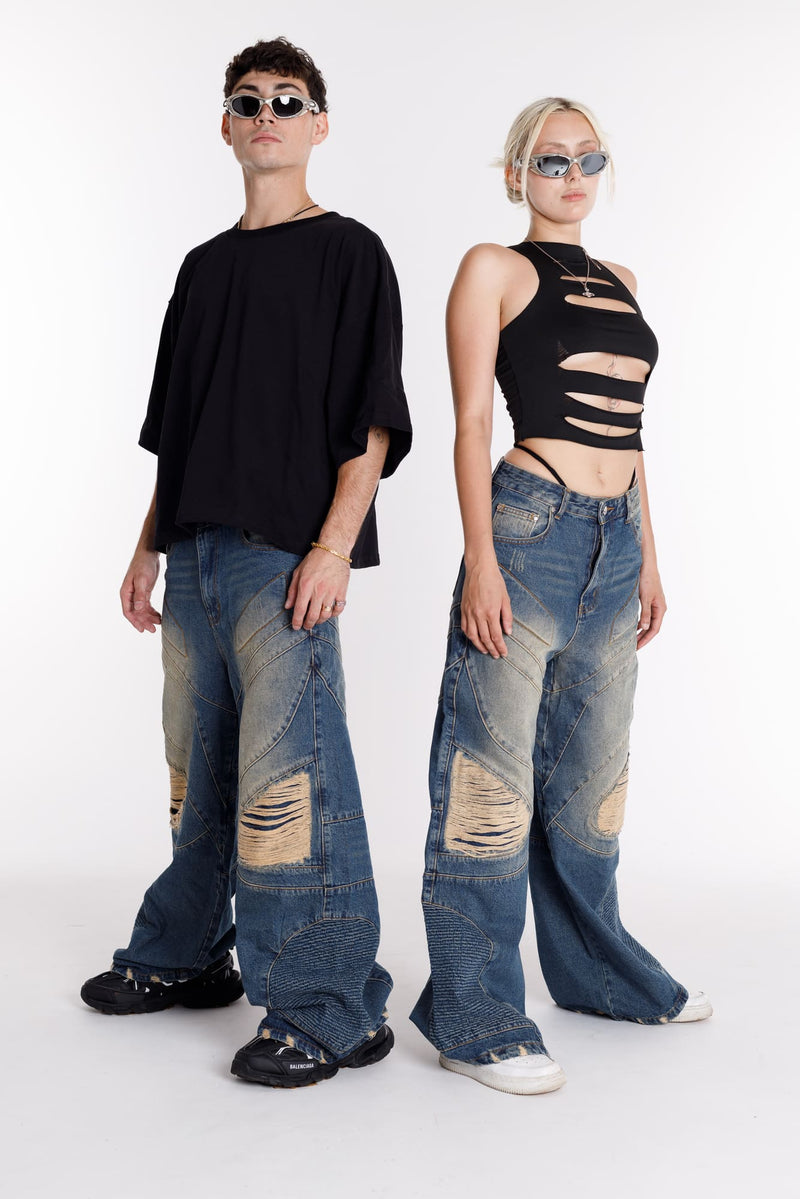 JEANS FEAR BLUE UNISEX OVERSIZE