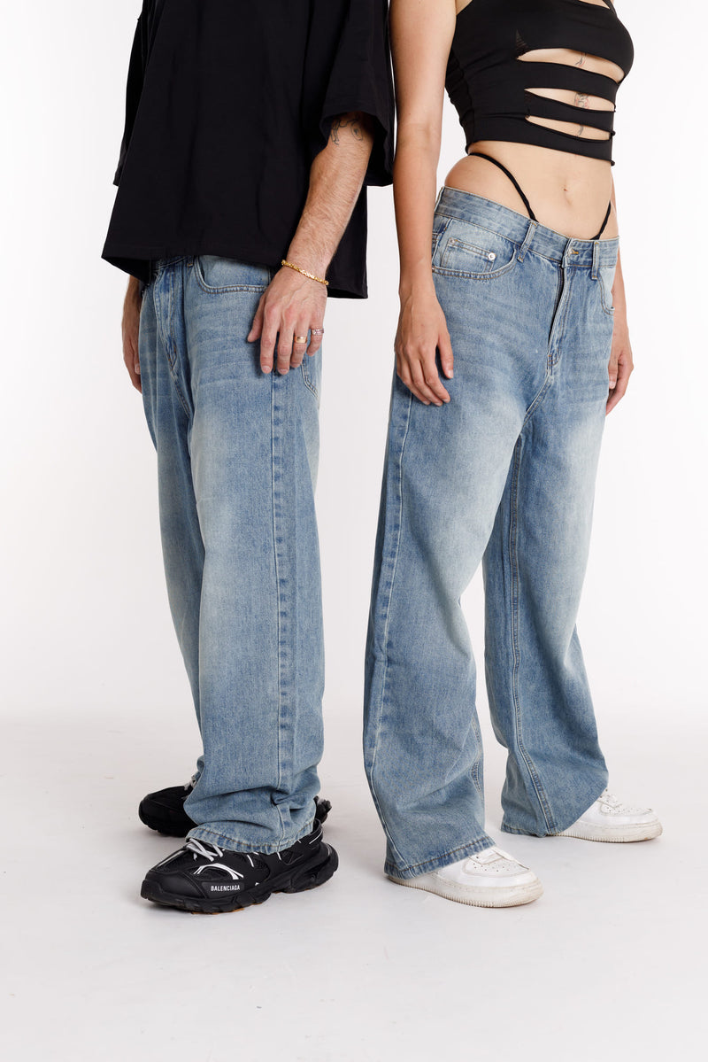 Jeans délavés unisexe