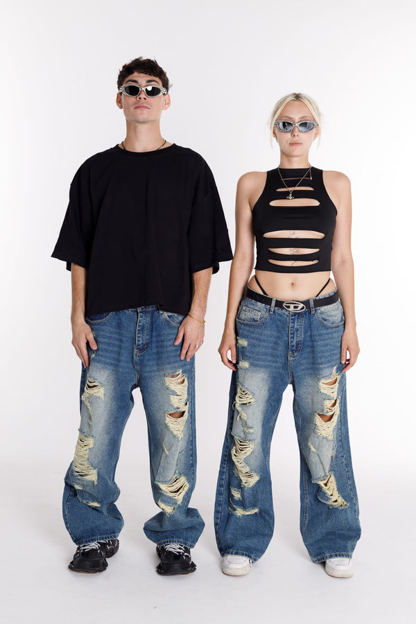 Jeans Linie Unisex Übergröße