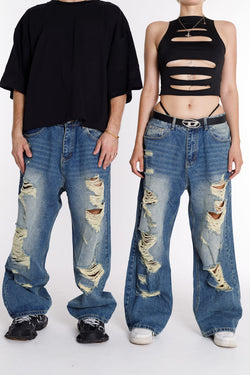 Jeans Linie Unisex Übergröße