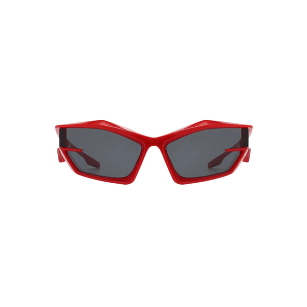 Vision Y2K Brille | Rot-Grau