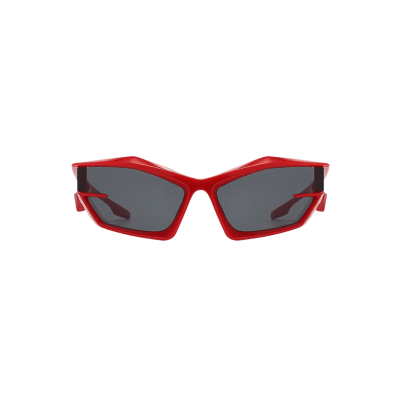 Vision Y2K Glasses | Red-Grey