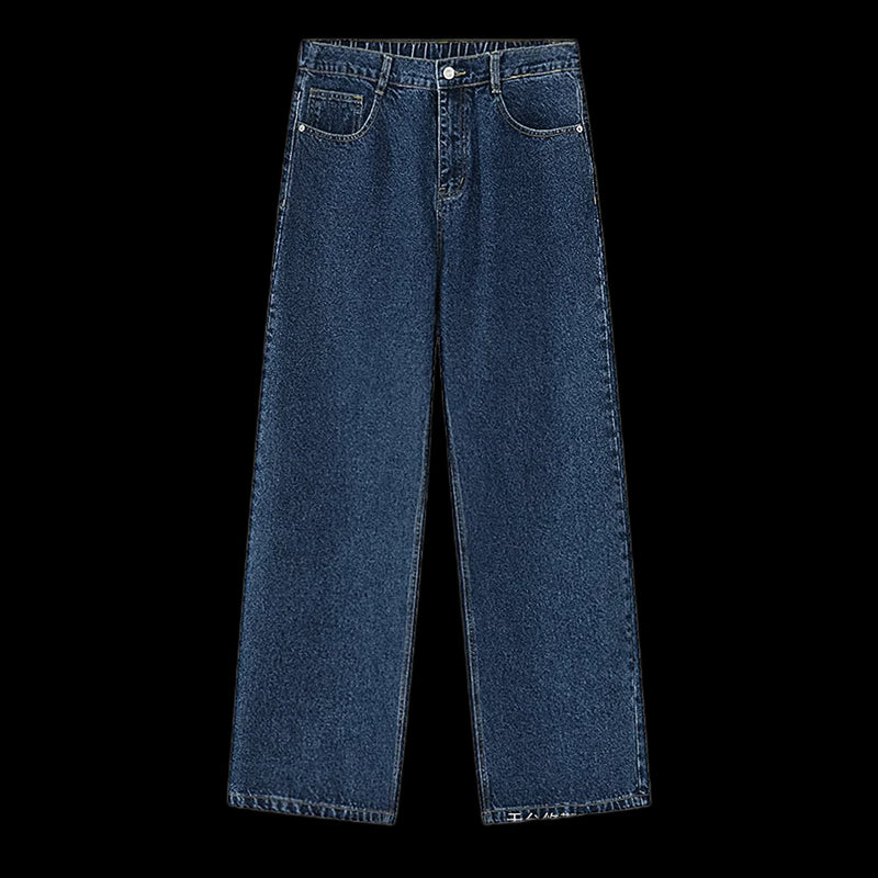 Straight Basic Jeans Dark Blue