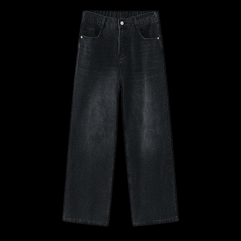 Straight Basic Jeans Dark Grey