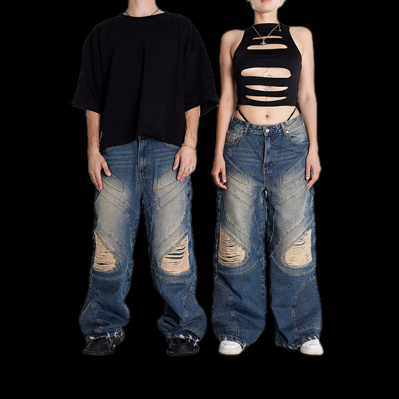 JEANS FRYGTER BLÅ UNISEX OVERSIZE