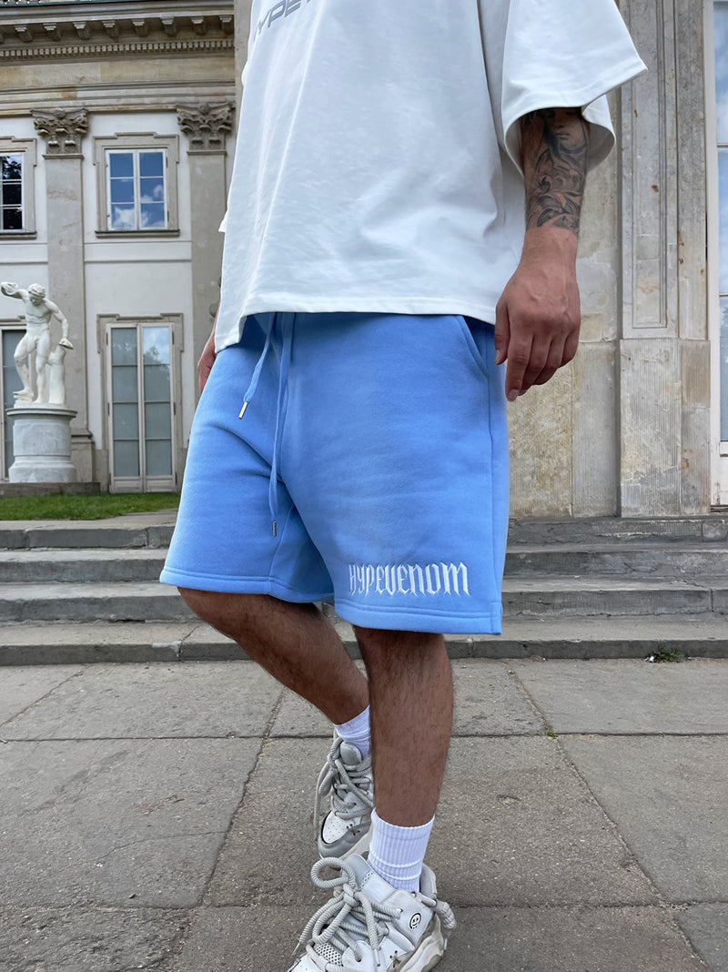 Pantaloncini larghi in denim blu chiaro