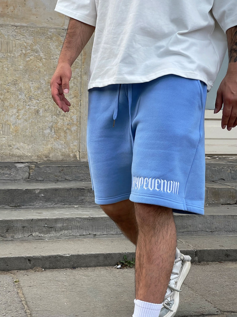 Jeans breite Shorts Hellblau