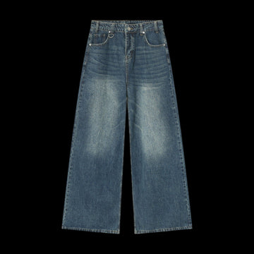 Wide Basic Jeans Unisex Blue