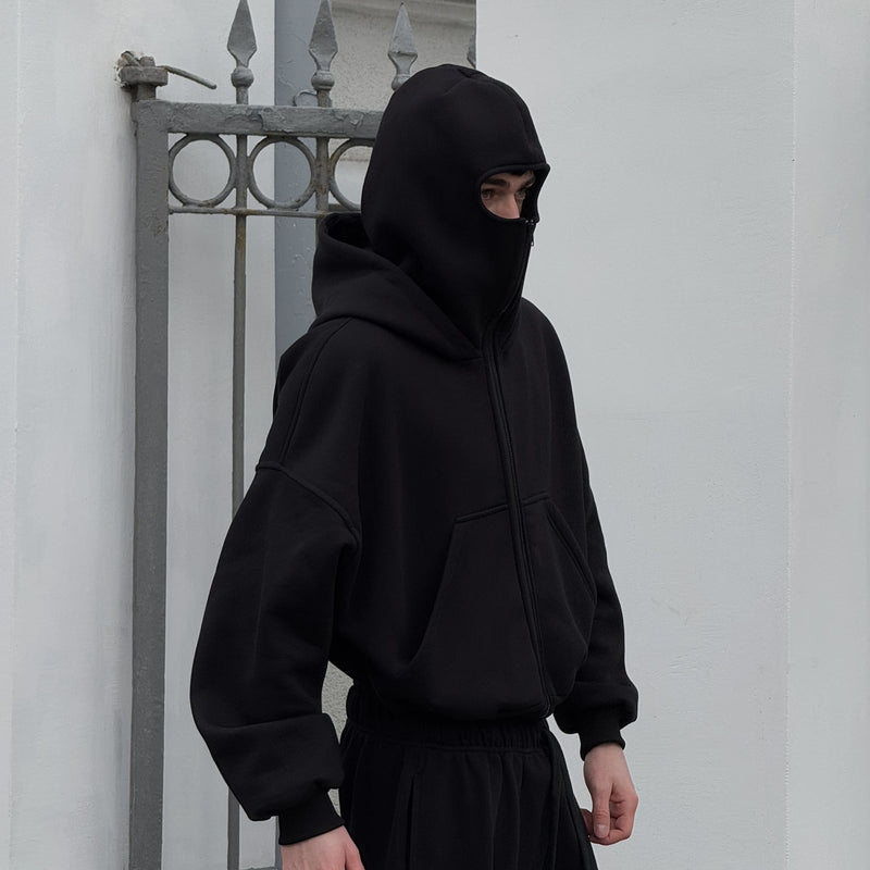 470 GSM BALACLAVA HOODIE LIMITED BLACK