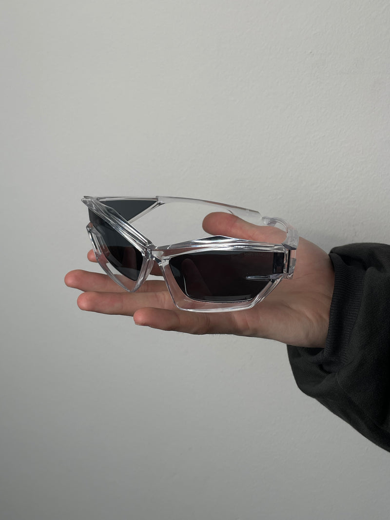 Vision Y2K Glasses | Silver Gray