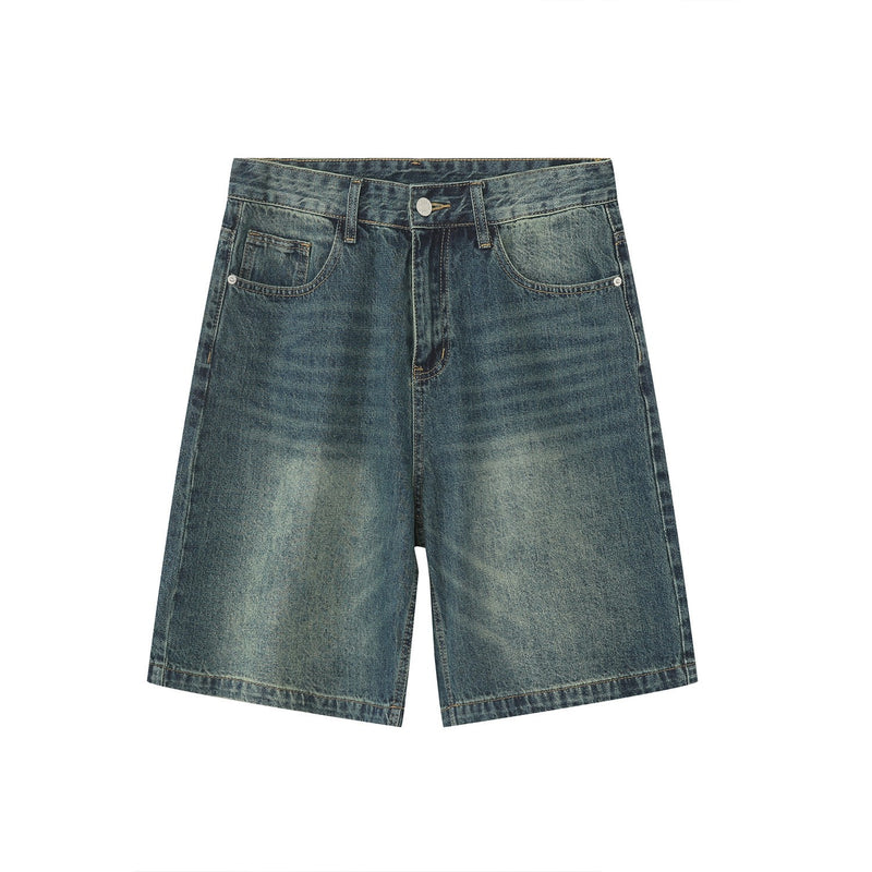 Denim Wide Shorts Vintage Blue