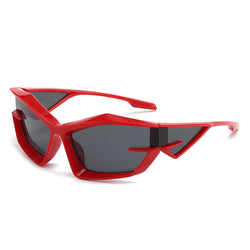 Vision Y2K Glasses | Red-Grey