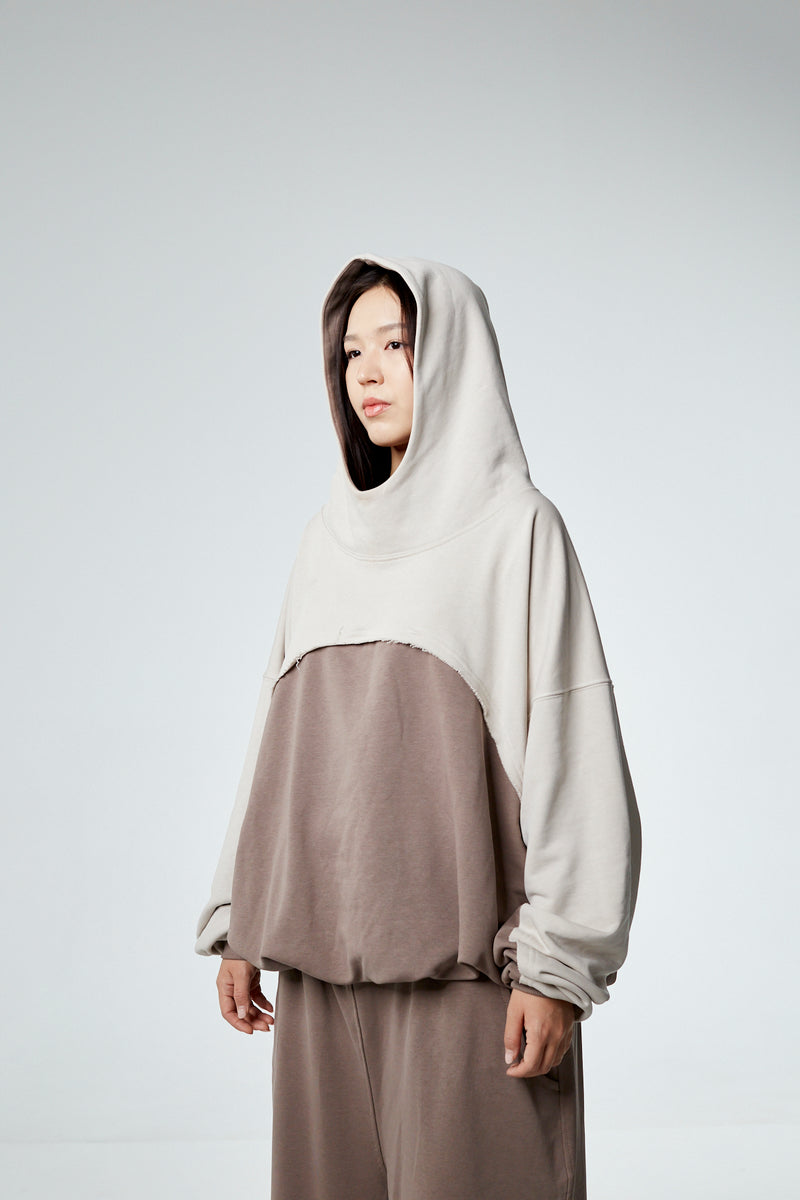 360 GSM SS2 HOODIE FEMALE BEIGE-BROWN