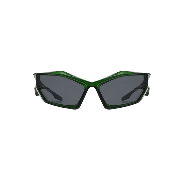 Vision Y2K Glasses | Green-Black